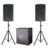 Sonorizare complet,woofer activ 3 canale+2x boxe+2x stativenoupromo 1599 ron