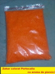 Zahar colorat aromatizat Portocaliu cu aroma de Piersici.